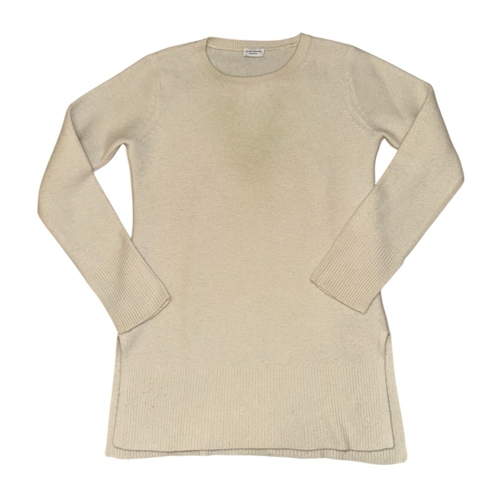 Club Monaco cream white 100% cashmere quiet luxury women’s sweater size medium